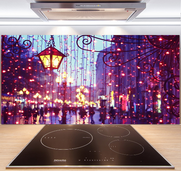 Kitchen splashback Lights in the city