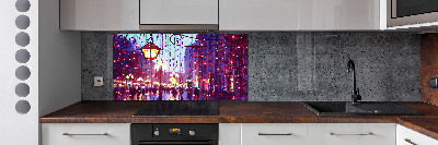 Kitchen splashback Lights in the city