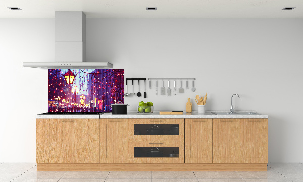 Kitchen splashback Lights in the city