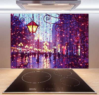 Kitchen splashback Lights in the city