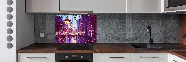 Kitchen splashback Lights in the city