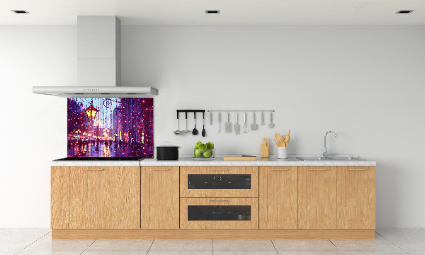 Kitchen splashback Lights in the city