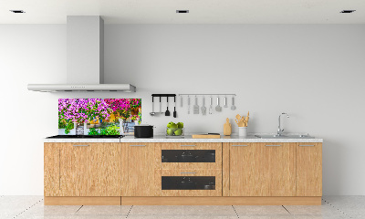 Cooker splashback House with bougenvilla