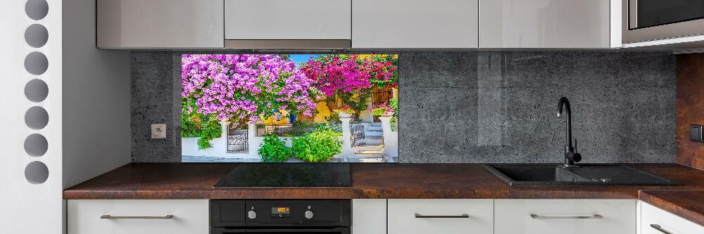 Cooker splashback House with bougenvilla