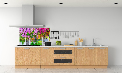 Cooker splashback House with bougenvilla