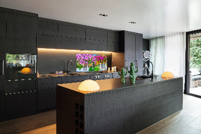 Cooker splashback House with bougenvilla