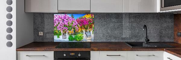 Cooker splashback House with bougenvilla