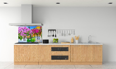 Cooker splashback House with bougenvilla