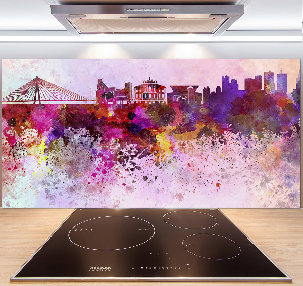 Kitchen splashback Colorful Warsaw