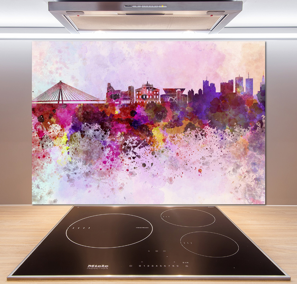 Kitchen splashback Colorful Warsaw