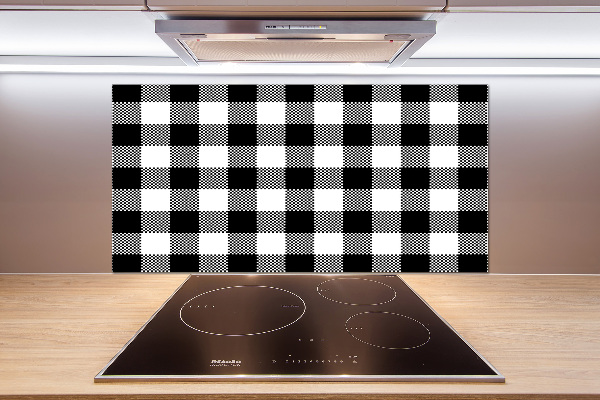 Kitchen wall panels Black and white grille