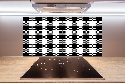 Kitchen wall panels Black and white grille