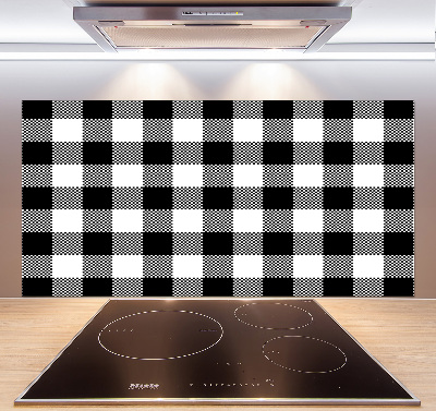 Kitchen wall panels Black and white grille