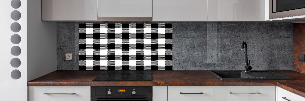 Kitchen wall panels Black and white grille