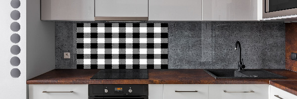 Kitchen wall panels Black and white grille