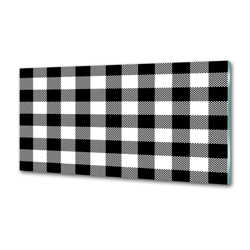 Kitchen wall panels Black and white grille