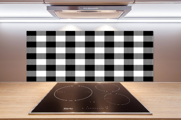 Kitchen wall panels Black and white grille