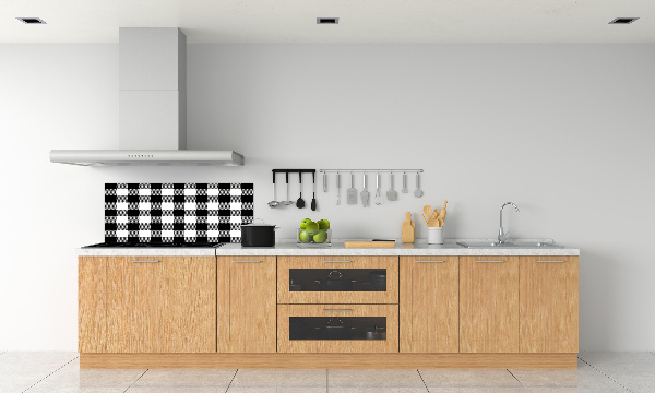 Kitchen wall panels Black and white grille