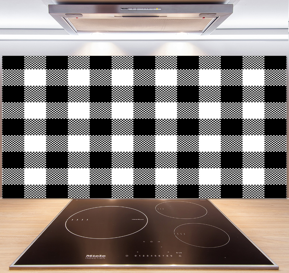 Kitchen wall panels Black and white grille