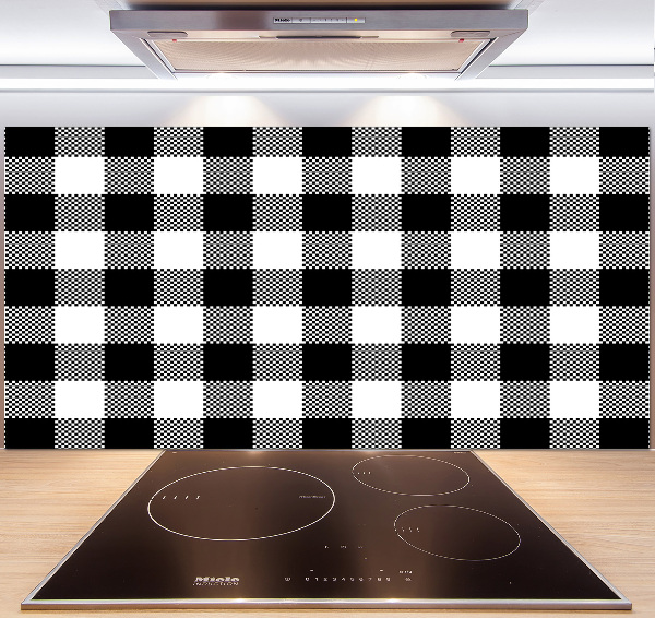 Kitchen wall panels Black and white grille