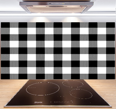 Kitchen wall panels Black and white grille