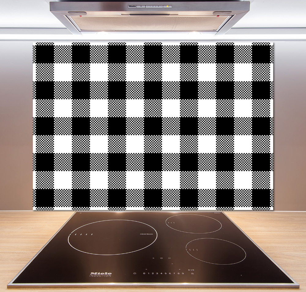 Kitchen wall panels Black and white grille