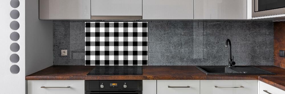 Kitchen wall panels Black and white grille