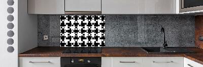 Kitchen wall panels Black and white grille