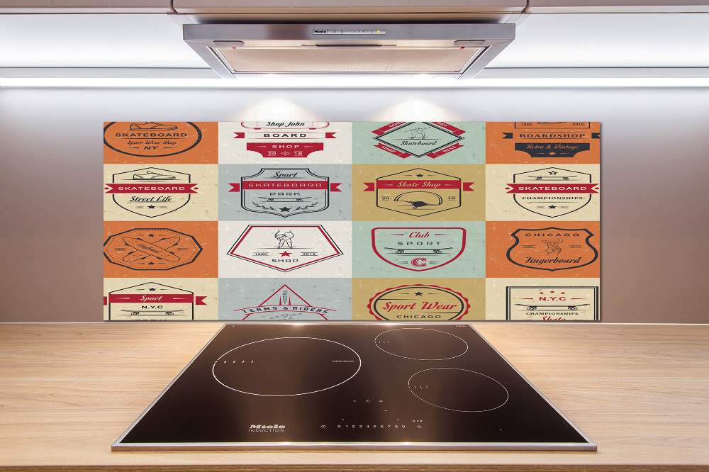 Cooker splashback Skateboard