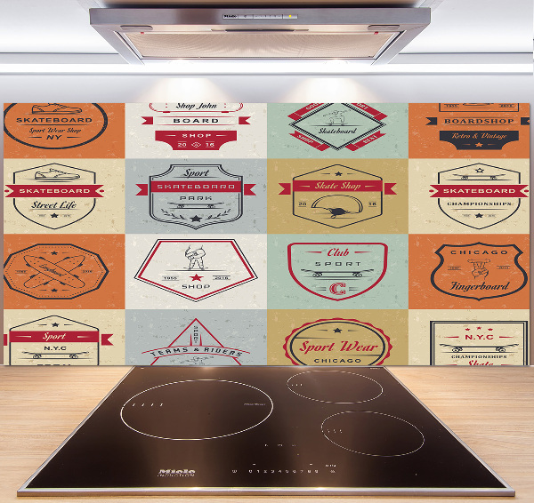 Cooker splashback Skateboard