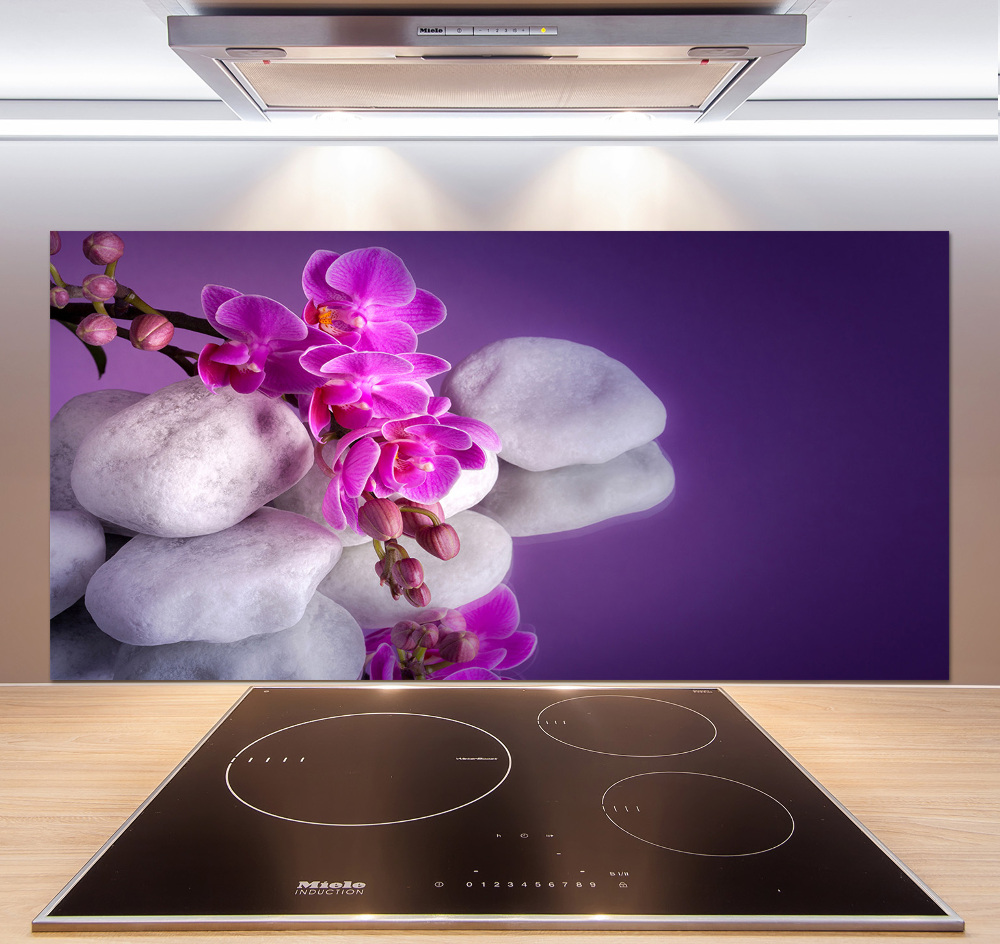 Cooker splashback Orchid