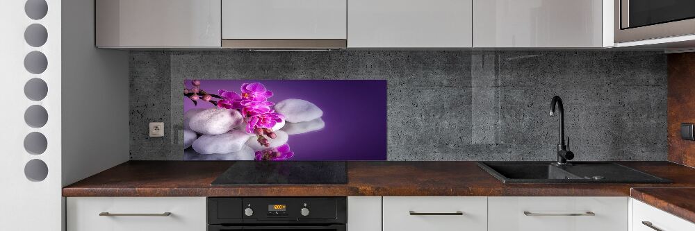 Cooker splashback Orchid