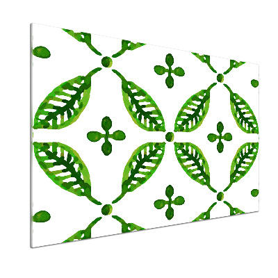 Cooker splashback Green leaves