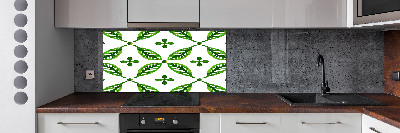 Cooker splashback Green leaves