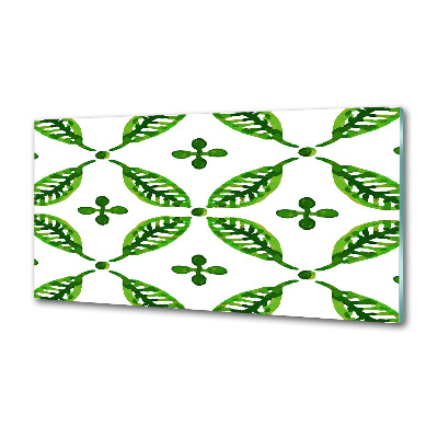 Cooker splashback Green leaves