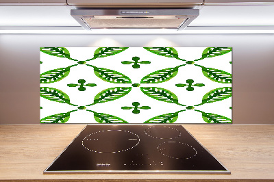 Cooker splashback Green leaves