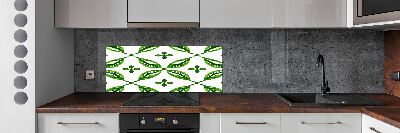 Cooker splashback Green leaves