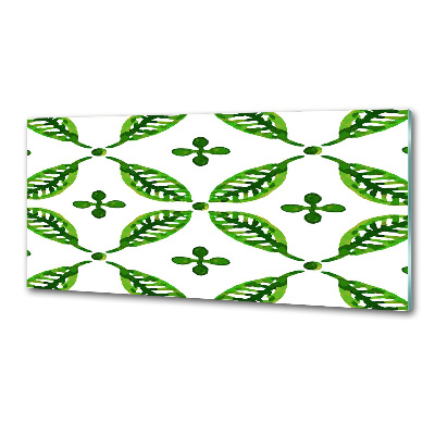 Cooker splashback Green leaves