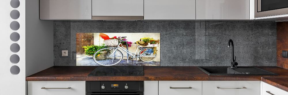 Cooker splashback White bike