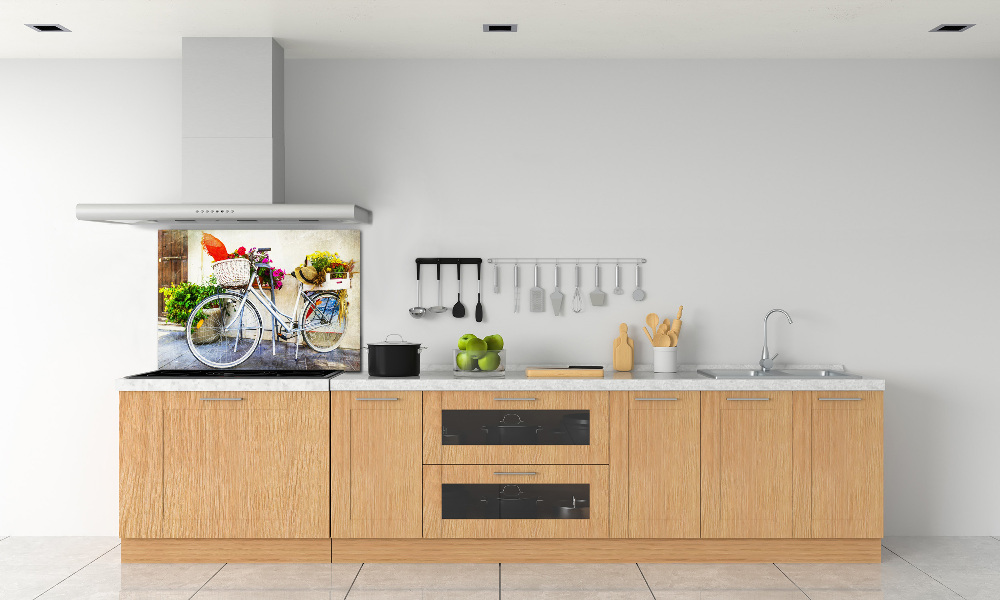 Cooker splashback White bike