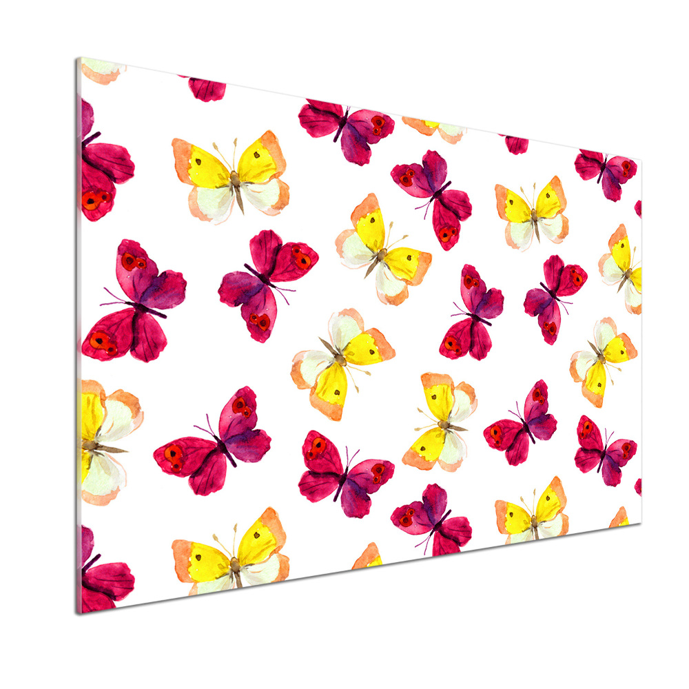 Kitchen splashback Butterflies and flowers