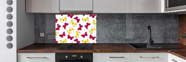 Kitchen splashback Butterflies and flowers