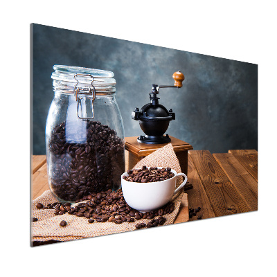 Cooker splashback Coffee grinder