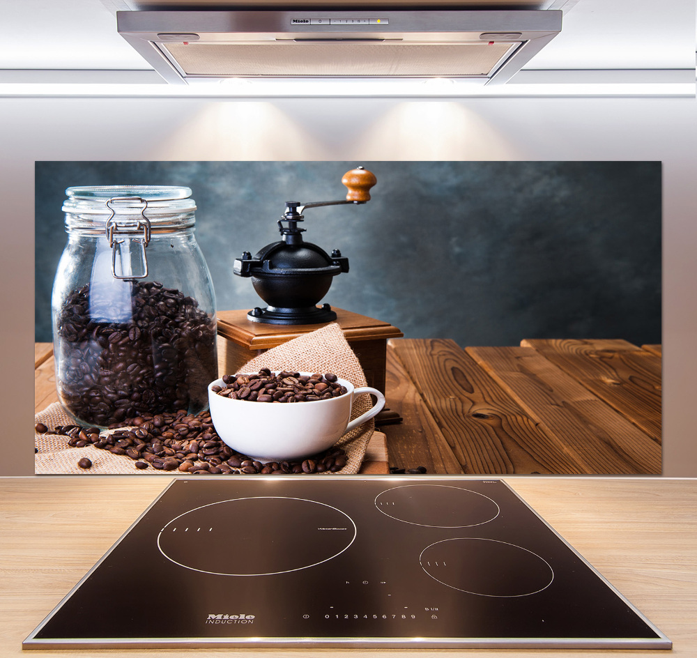 Cooker splashback Coffee grinder