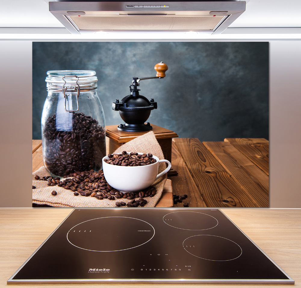 Cooker splashback Coffee grinder