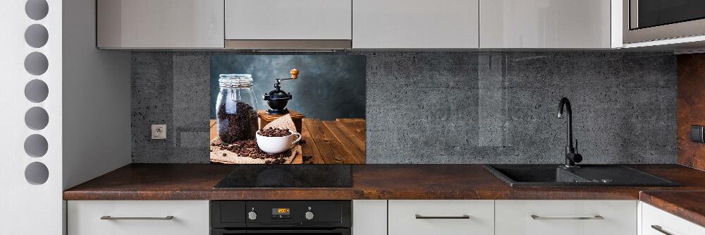 Cooker splashback Coffee grinder