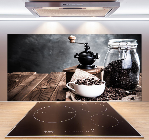 Cooker splashback Coffee grinder