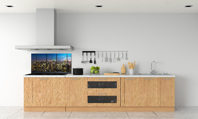 Kitchen splashback New York at night