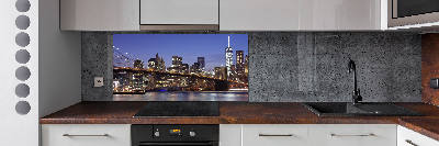 Kitchen splashback Manhattan at night