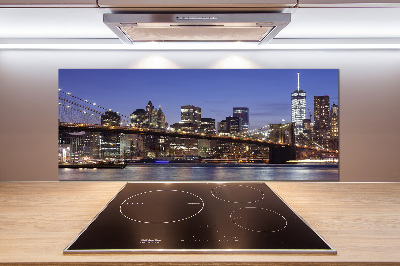 Kitchen splashback Manhattan at night